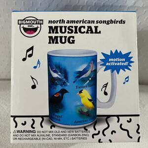 BigMouth North American Song Birds Musical Mug Whistling Bird Coffee Holds 14 oz